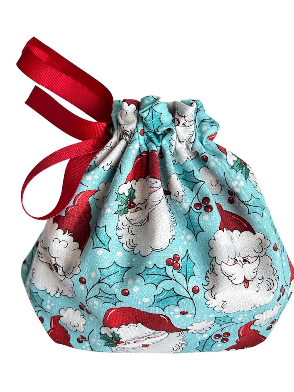 Hand Crafted Colorful Festive Christmas Themed Eco Friendly Reusable Gift Bag